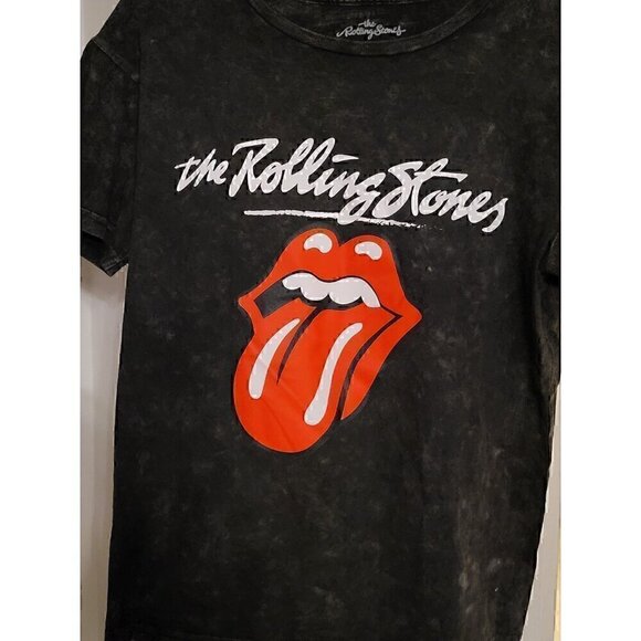 The Rolling Stones Women's T-shirt Adult Black Acid Wash Size Large - Picture 6 of 6